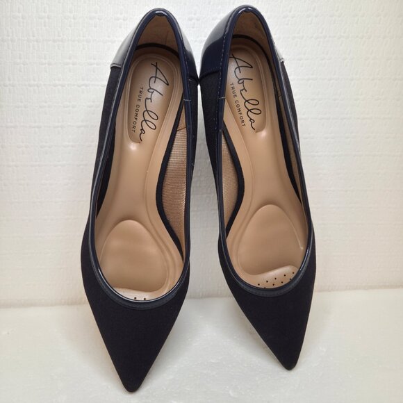 Abella True Comfort Alice Women’s Navy Blue Pointed Toe Mid-Heel Pumps - 7.5 - Picture 6 of 12